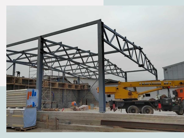 Строительство цехов в Сланцах