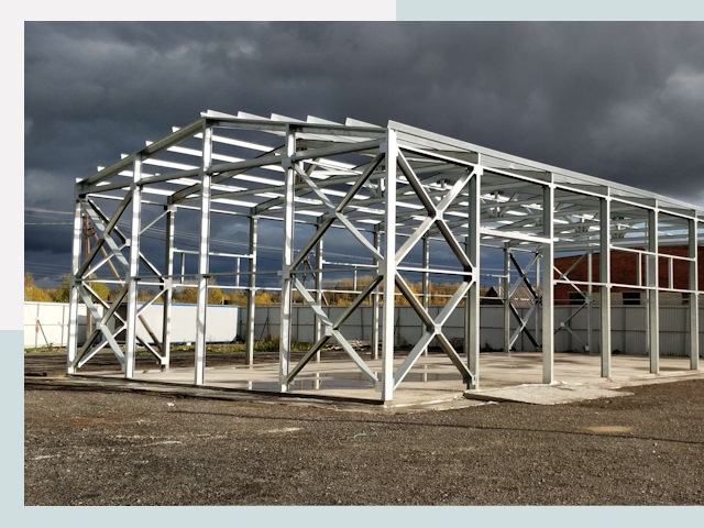 Двускатные ангары в Сланцы от 620 руб. за квадрат