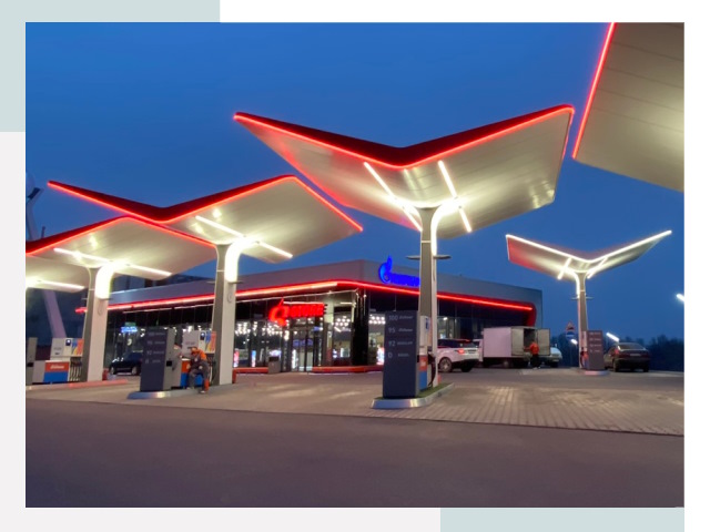 Навесы для АЗС в Сланцах
