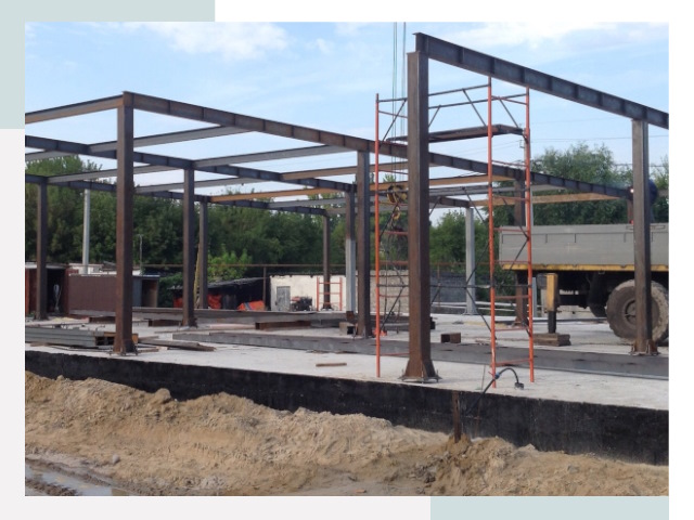 Фундамент для ангаров в Сланцах