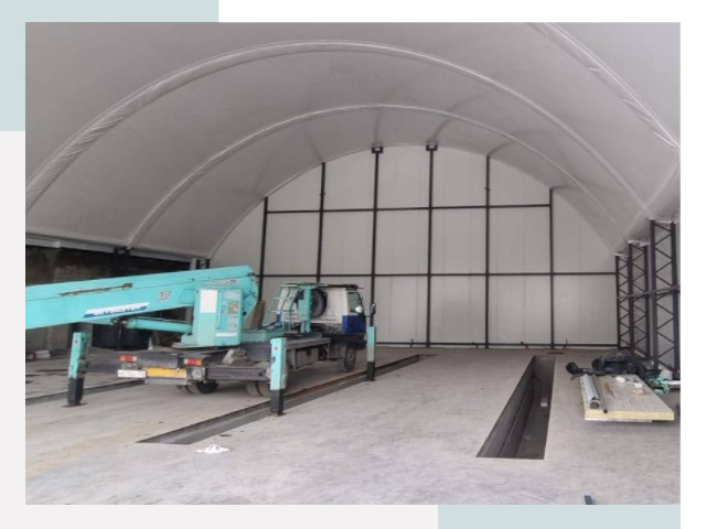 Внутреннее оснащение ангаров в Сланцах