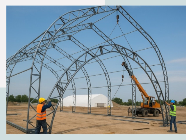 Монтаж ангаров в Сланцах от 620 руб. - Надежно и быстро